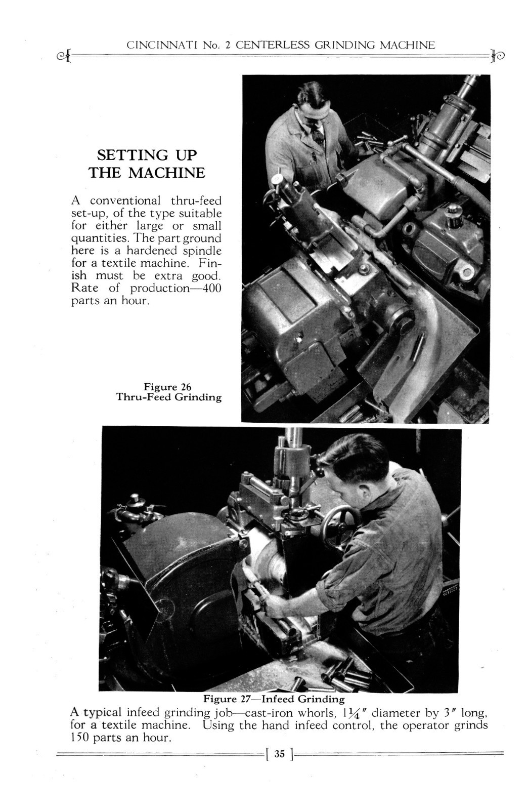 Cincinnati No. 2 Centerless Grinding Machine Operators Manual #674