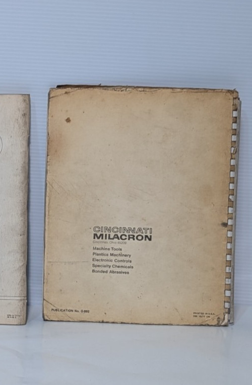 Cincinnati Milacron G-892 Universal Hydraulic Grinding Machine Service Manual