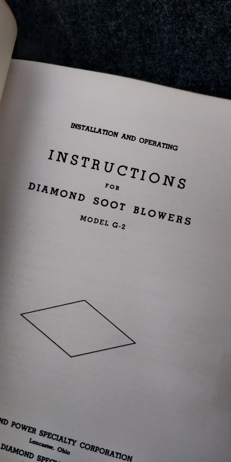 1957 Babcock & Wilcox OPERATING INSTRUCTIONS parts lists PATTON STATE HOSPITAL