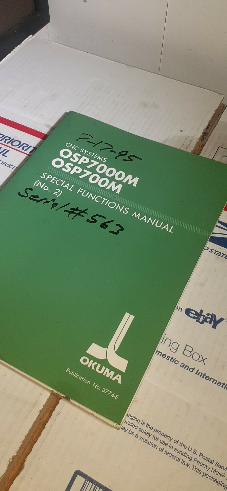 OKUMA OSP7000M OSP700M SPECIAL FUNCTIONS MANUAL (No. 2) 3774-E FastShipping
