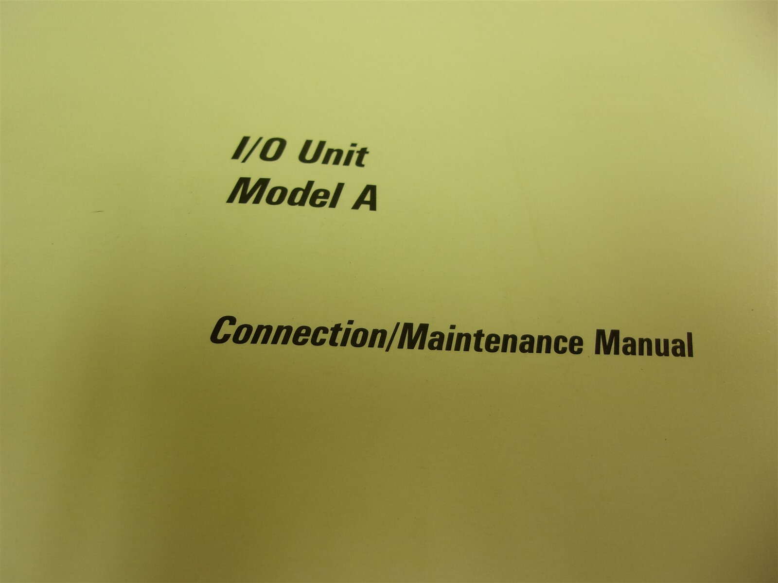 GE Fanuc I/O Unit Model A Correction / Maintenance Manual GFZ-61813E/02