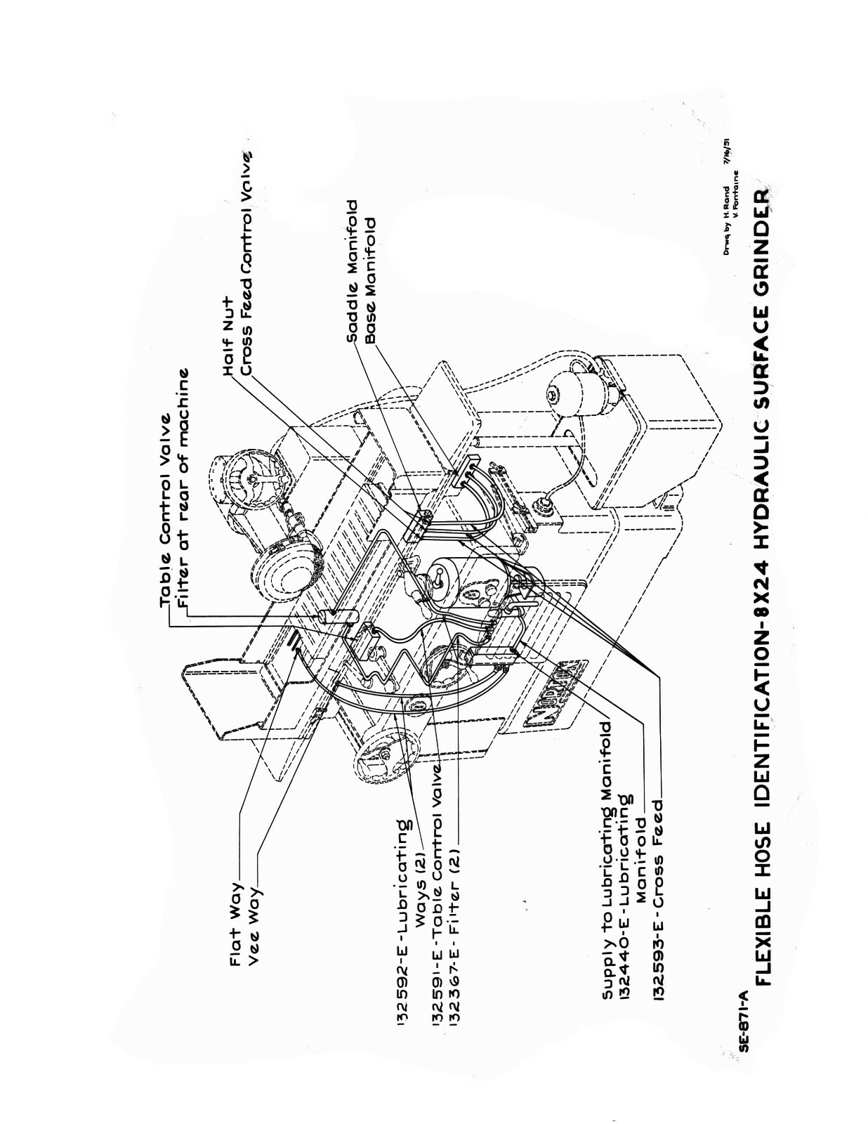 Norton 8″ x 24″ Hydraulic Surface Grinder Instrucion & Parts Manual #1646