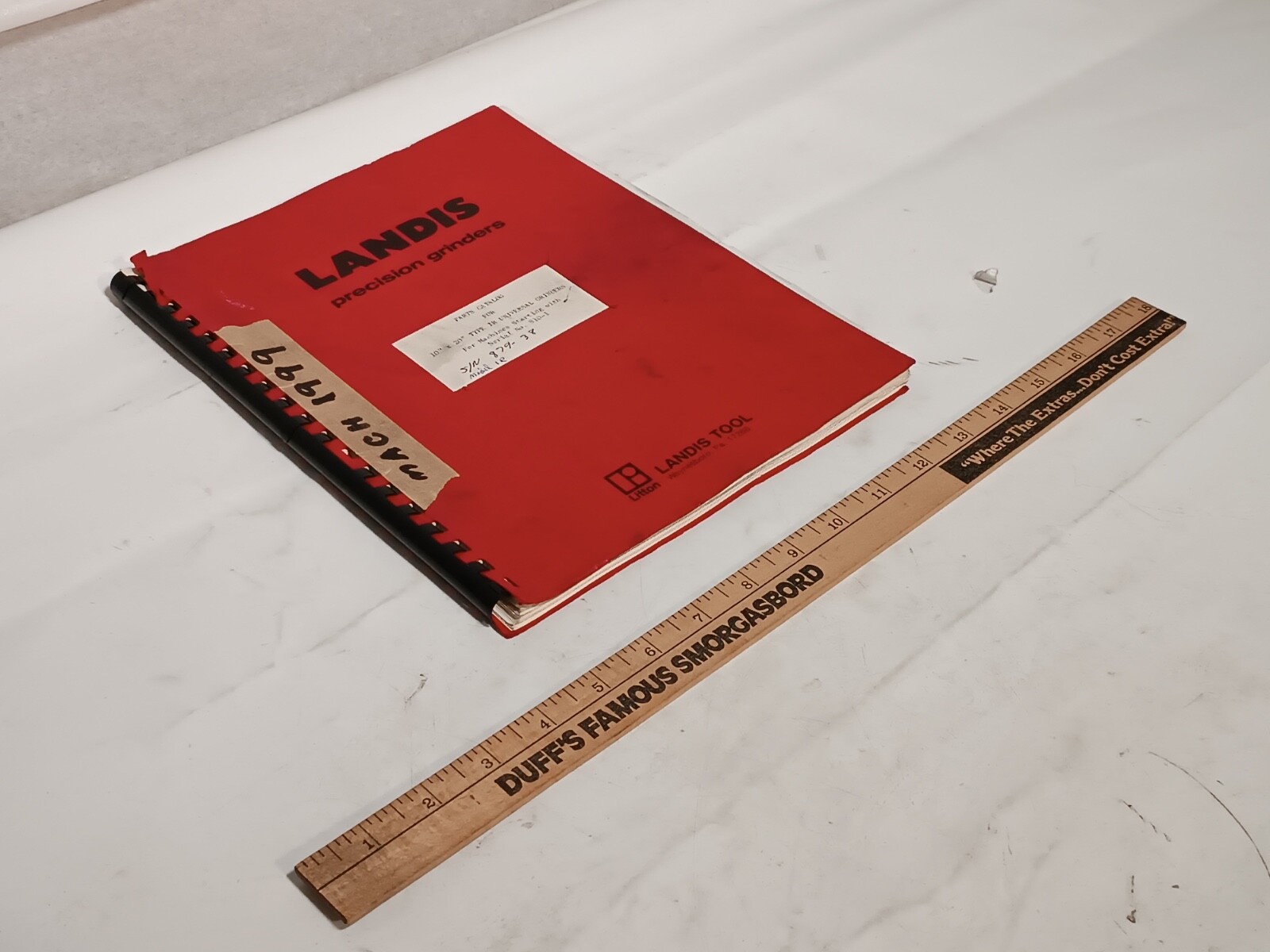 Landis Tool 10″x20″ Type 1R Universal Grinder Machine Parts Catalog, as shown