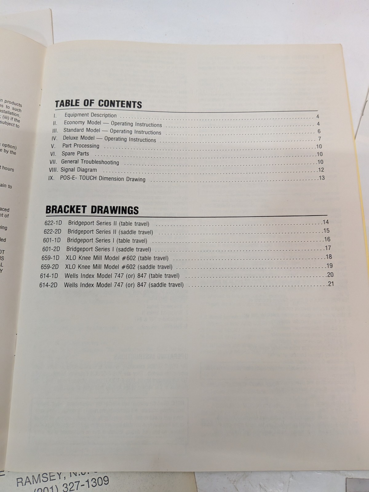 Heidenhain POS-E-TOUCH II manual w/ Bridgeport milling machine literature lot