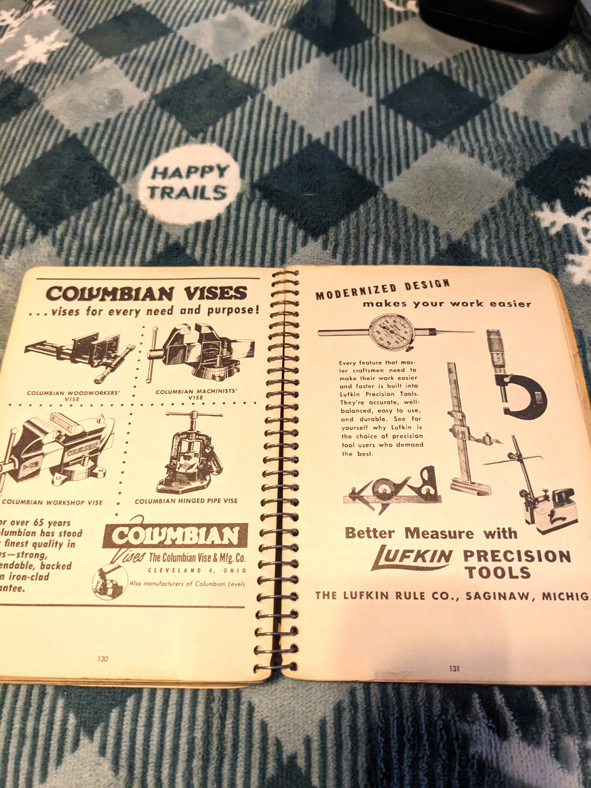 Machinist Ready Reference Handbook￼1st edition 1956 by C. Weingartner (used)