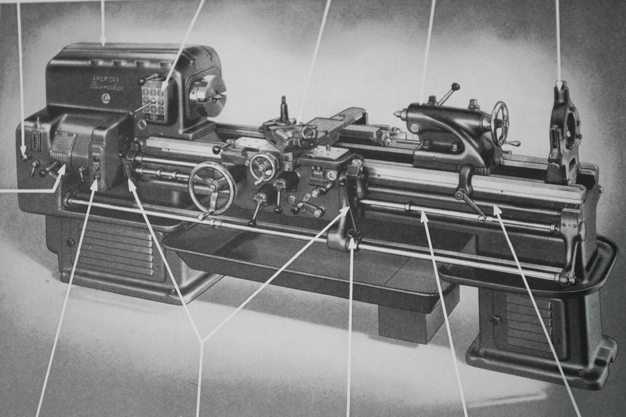 American Pacemaker 14 16 20 22 25 Lathe Operations & Maintenance Manual 1961