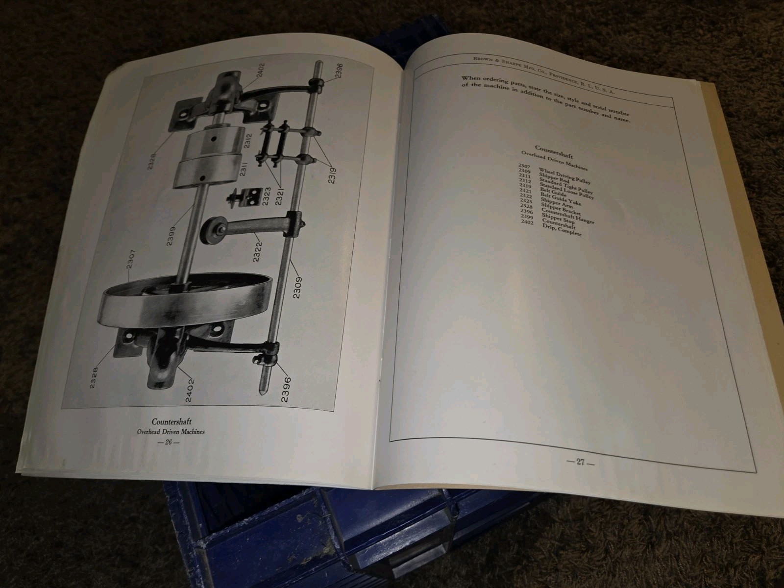 Brown & sharpe Repair Parts No.2 & 2B Surface, Grinding Machine Tool MACHINIST