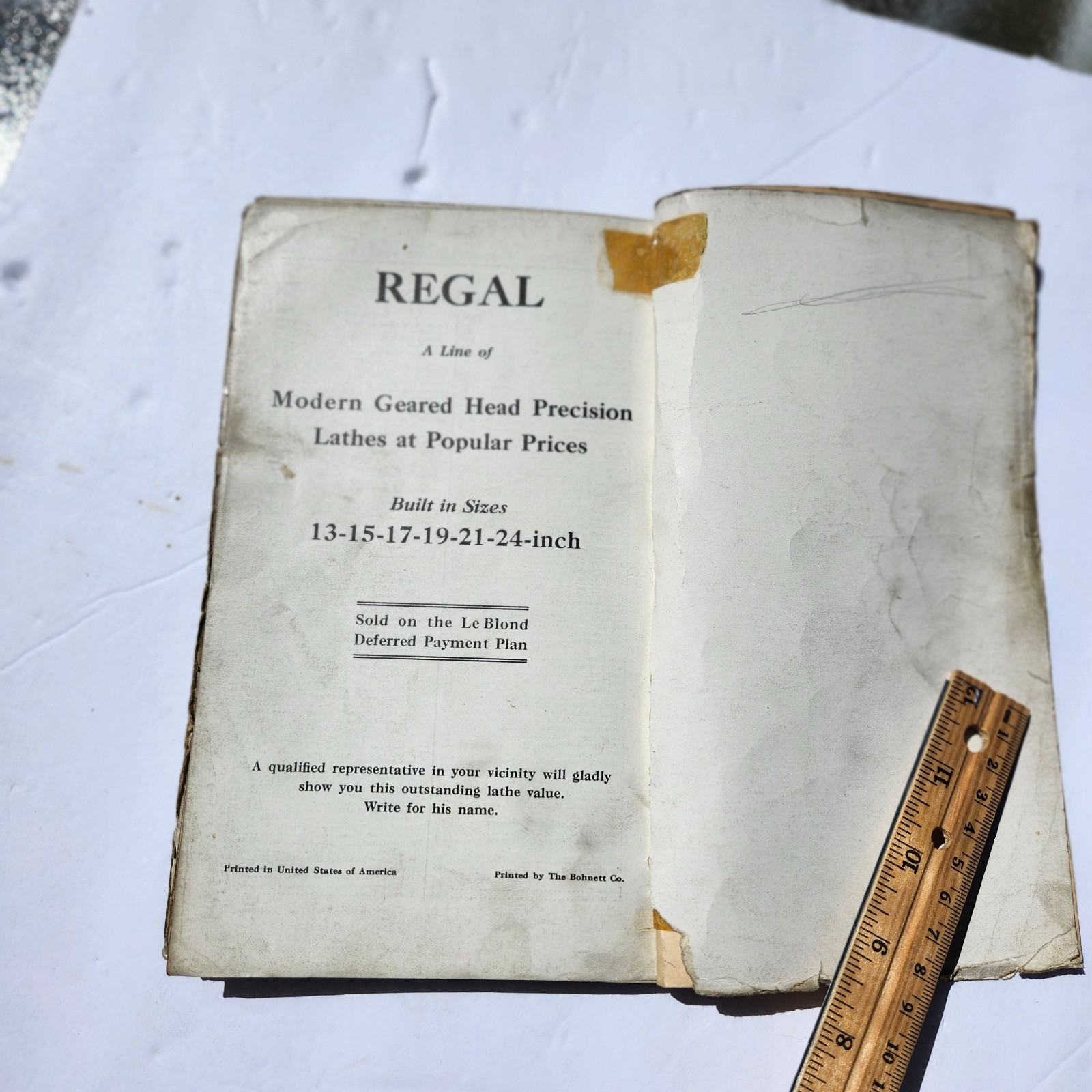 Original vintage 1946 LeBLOND Regal Lathe Manual – Running A Regal