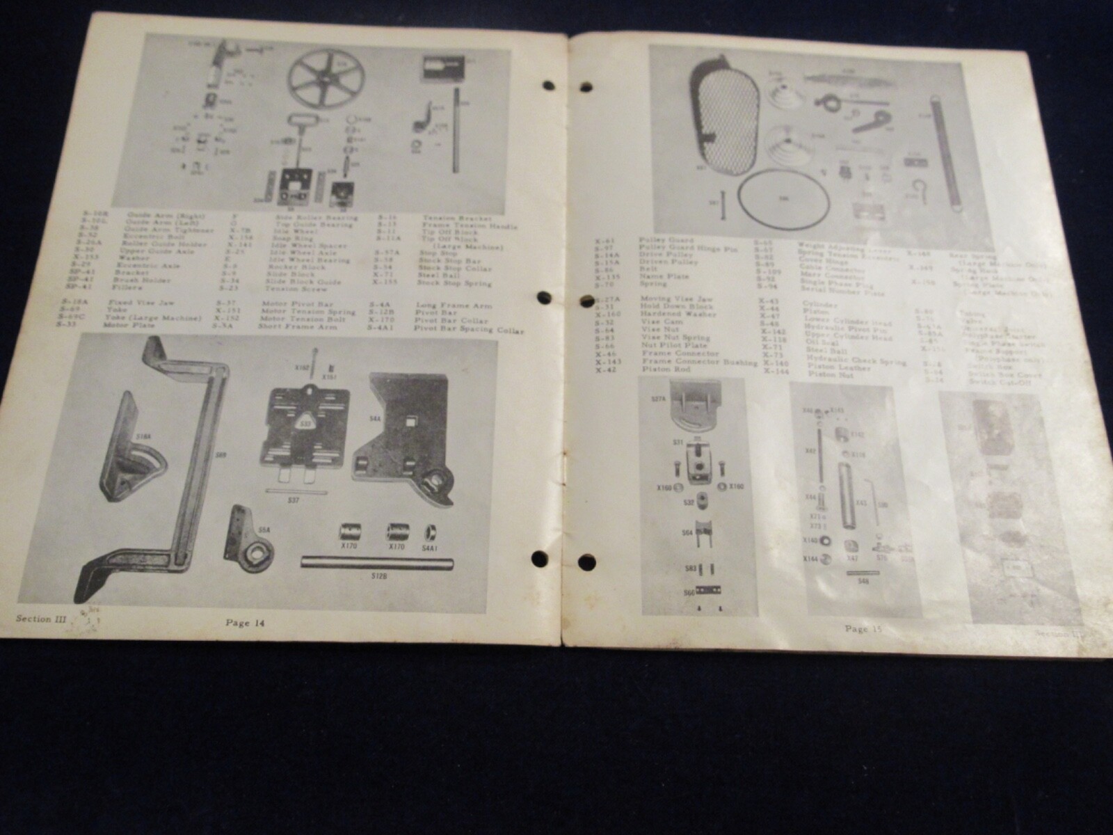 Kalamazoo Service & Parts Model 8C Metal Cutting Bandsaw Manual Q626