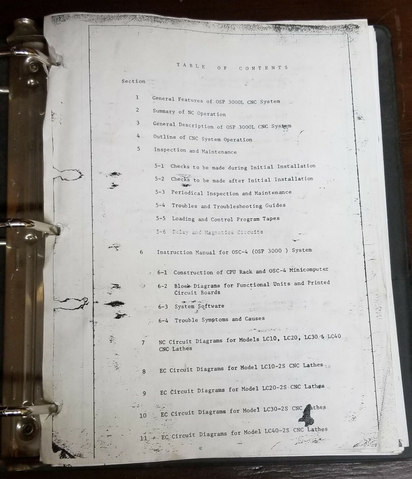 OKUMA LS-N CNC-23 CIRCUITS DIAGRAMS, GENERAL FEATURES & INSTRUCTION MANUAL