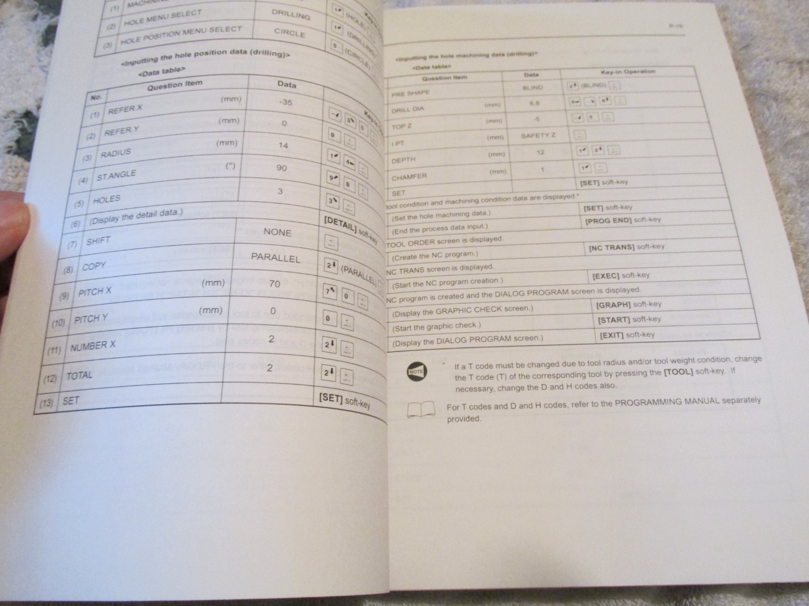 FACTORY Mori Seiki SV-403 MV-653 CNC Machine Conversational Programming Manual