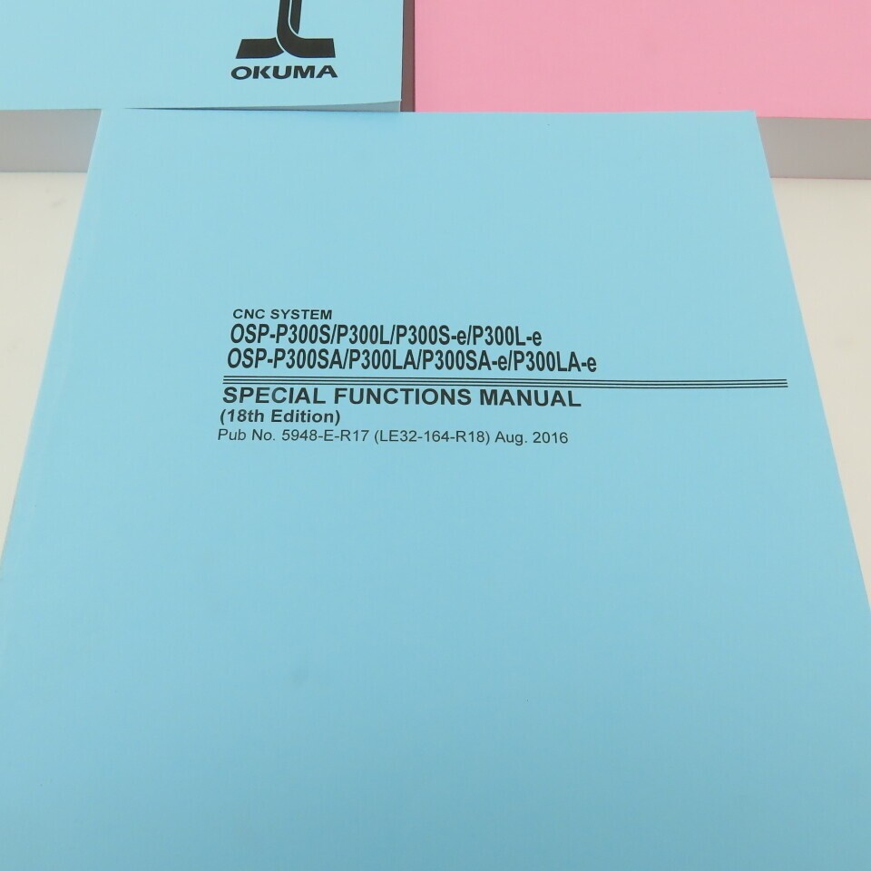 Okuma Genos L Series L3000-e Maintenance Operations Catalog Manual Bundle