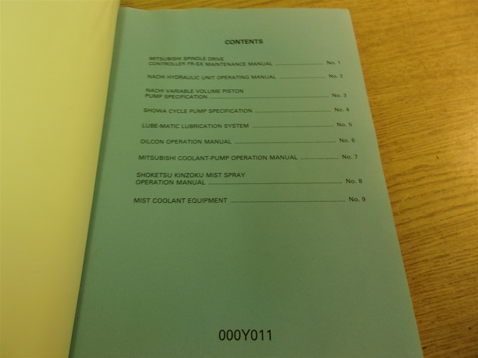 Mitsubishi Spindle Drive Controller FR-5X Maintenance Manual “9” *FREE SHIPPING*