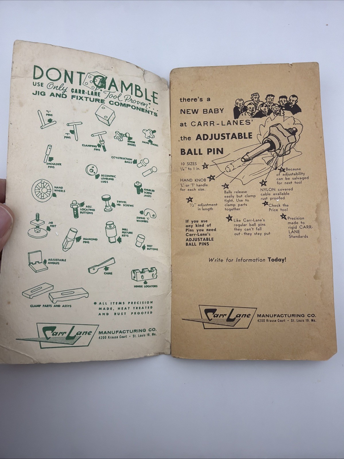 Carr Lane Handy Multipliers and Trigonometry Tables for Engineers 1961
