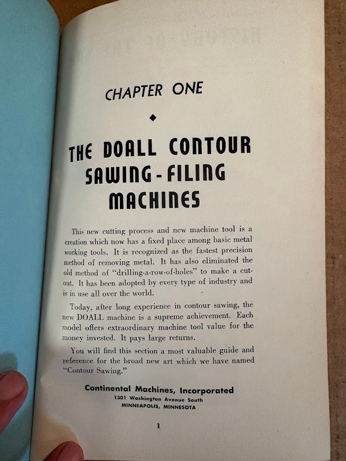 Vth Doall Service Co Manual c1943 10th Edition Contour Saws Catalog Machine Tool