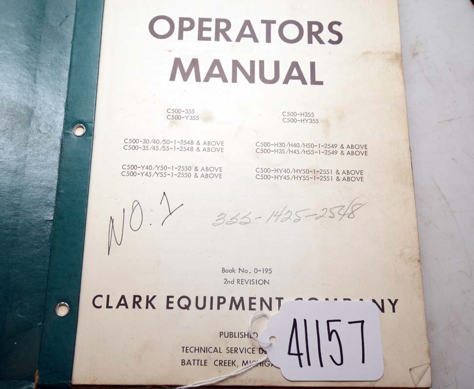 Clark c500-355 c500-y355 c500-h355 c500-hy355 operators manual (41157)
