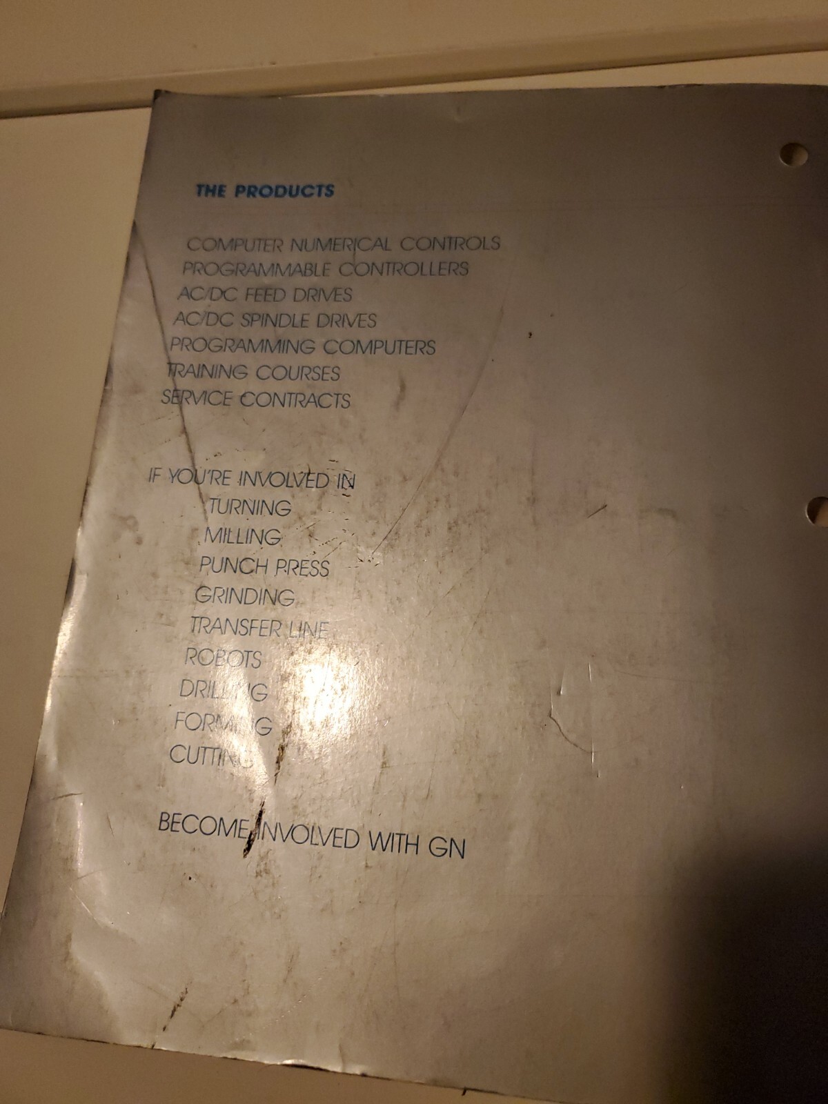GENERAL NUMERIC Programming and Connecting Manual GN54025E/02 CNC Control