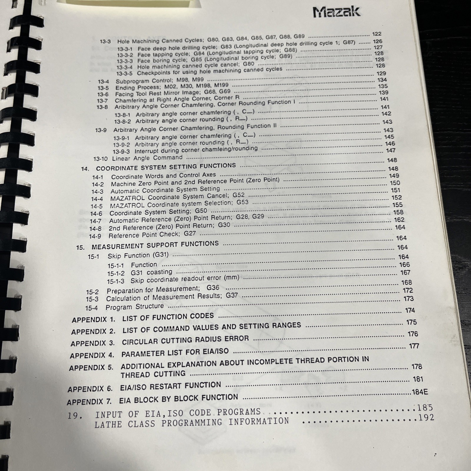 Mazatrol T-32 Programming Manual