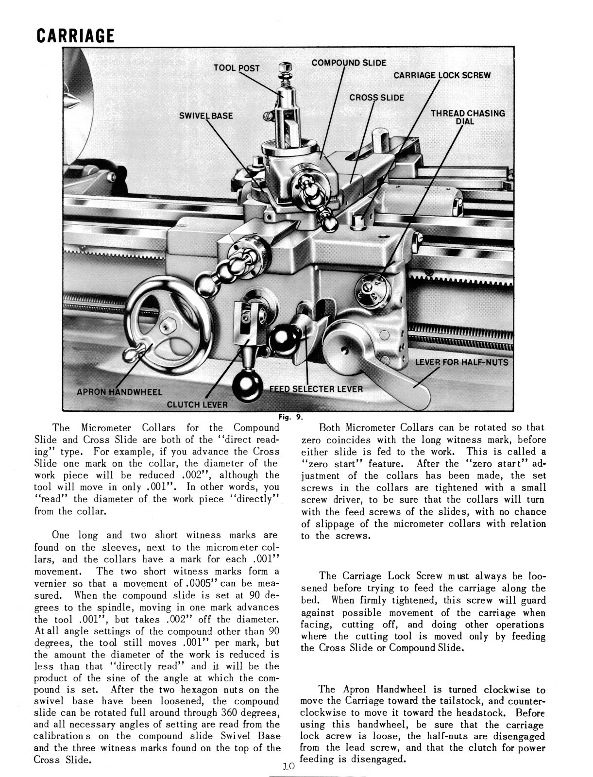 Delta Rockwell 10″ Metal Lathe Early Model Instruction & Parts List Manual #1880