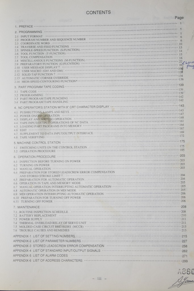 Yasnac MX3 CNC Operations and Programing Manual 305 pages 1994