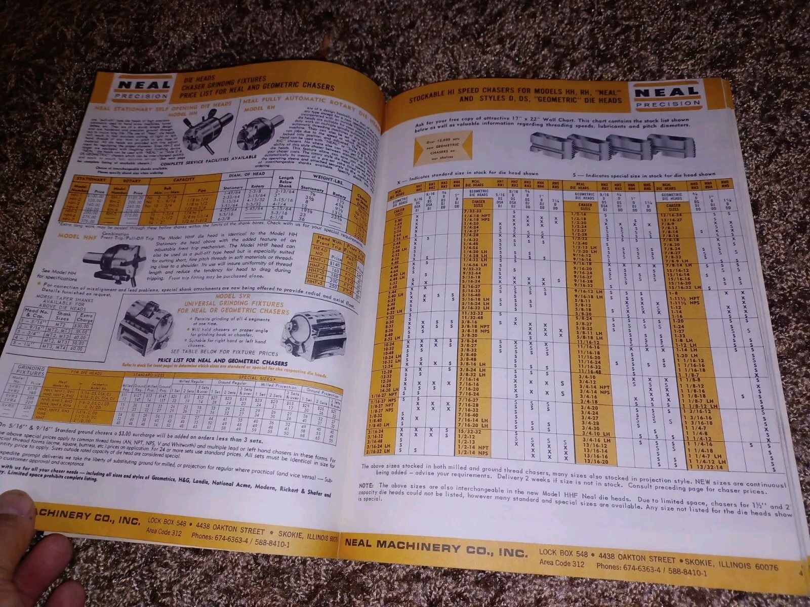 NEAL MACHINERY CO PRECISION Machinist Tools CATALOG Book NO 568 May 1, 1968