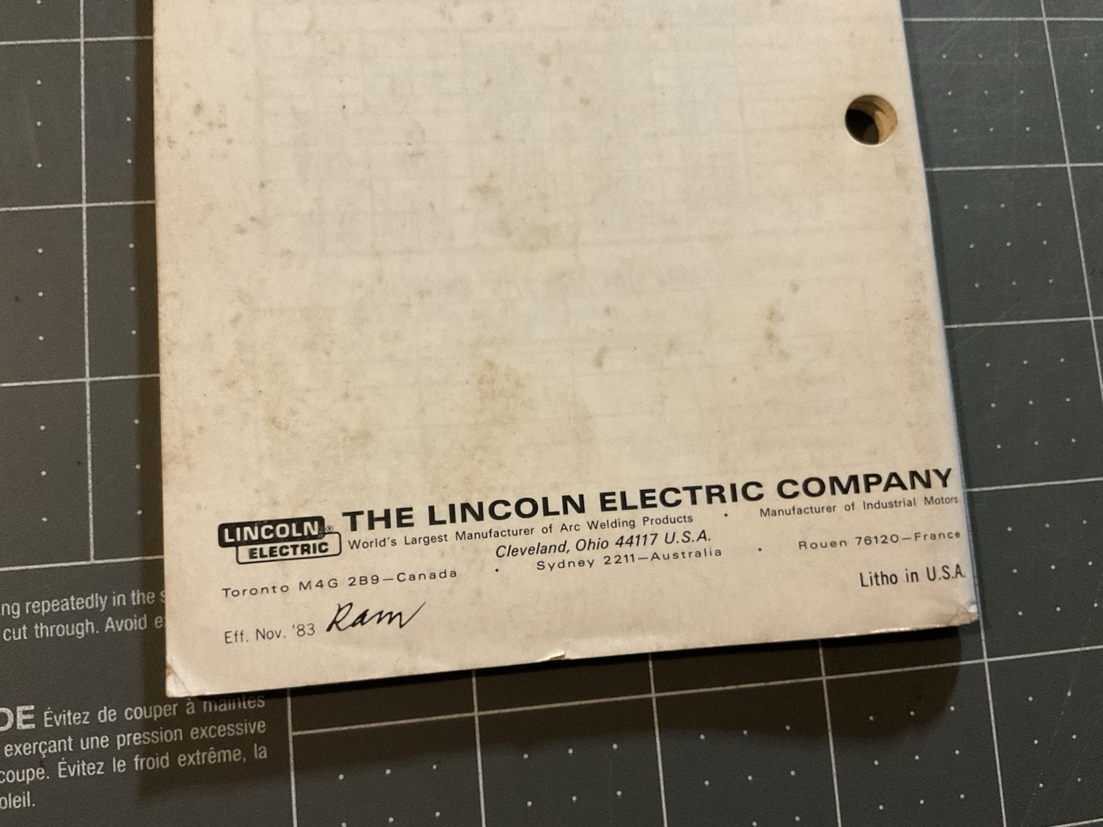 1983 Lincoln Electric Welding Guide, Used Good Condition , C2