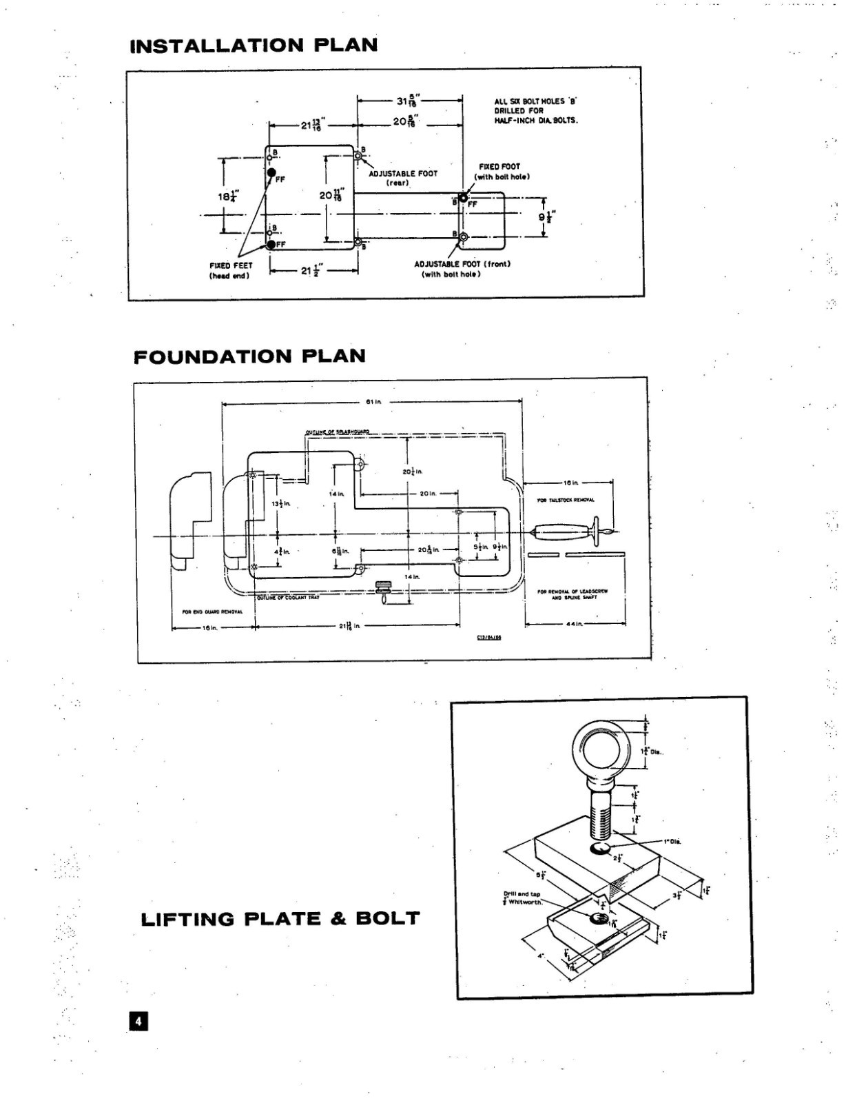 INSTRUCTI & PARTS MANUAL Clausing-Colchester 6500 SERIES LATHES 3 X 24 & 13 X 36