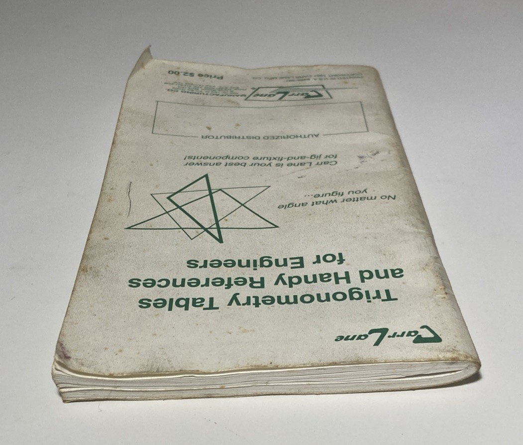 Carr Lane Trigonometry Tables and Handy References for Engineers 1997