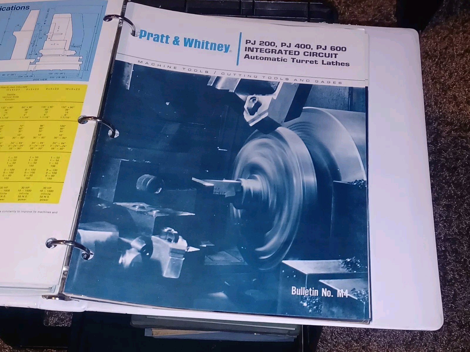 1974 Pratt & Whitney MACHINING TOOLS Catalog book LOT salesman 3 Ring Binder OLD