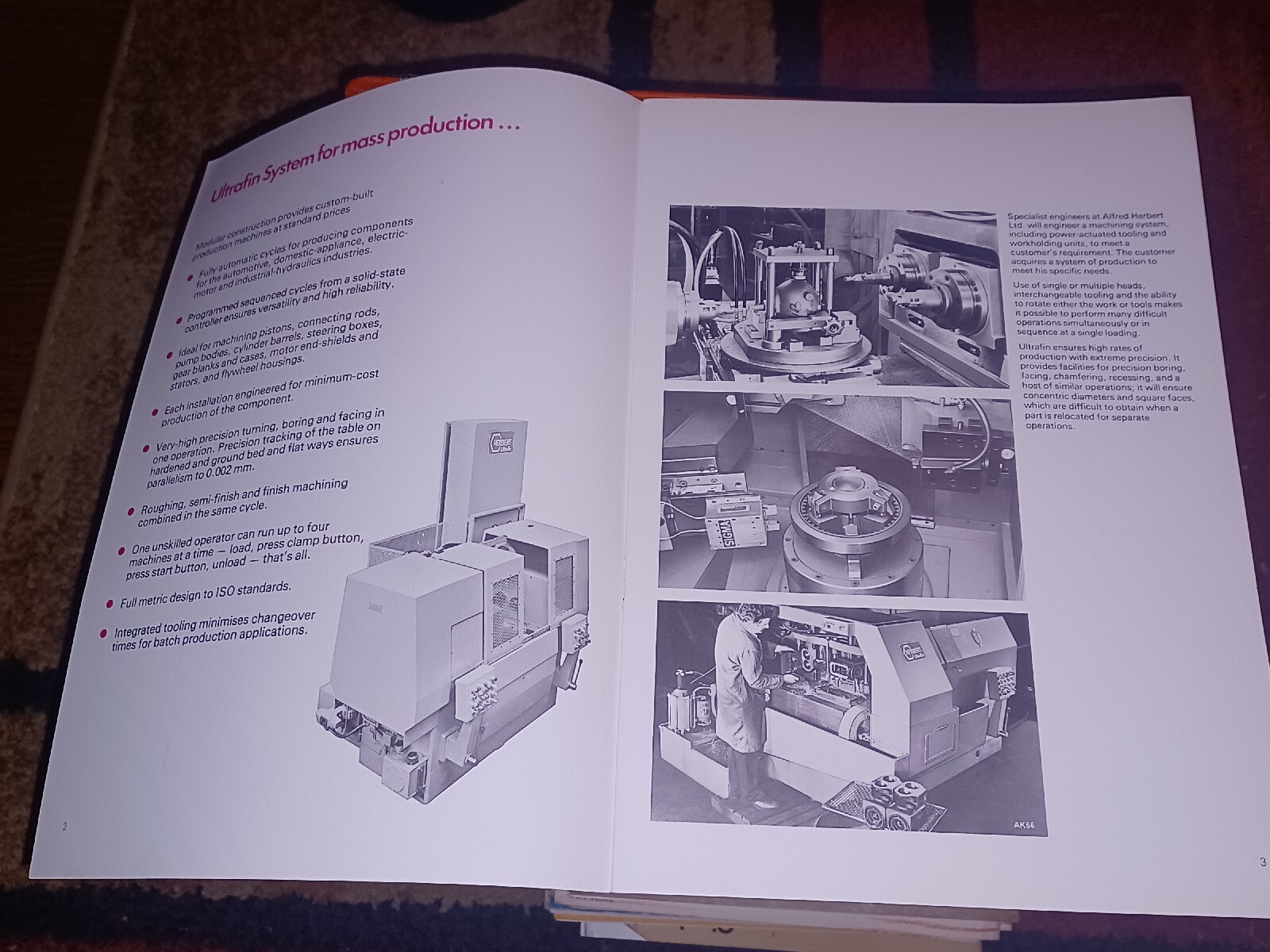 Alfred Herbert Mills Ltd Catalog Book BORING MACHINES Machinist Tool Booklet OLD