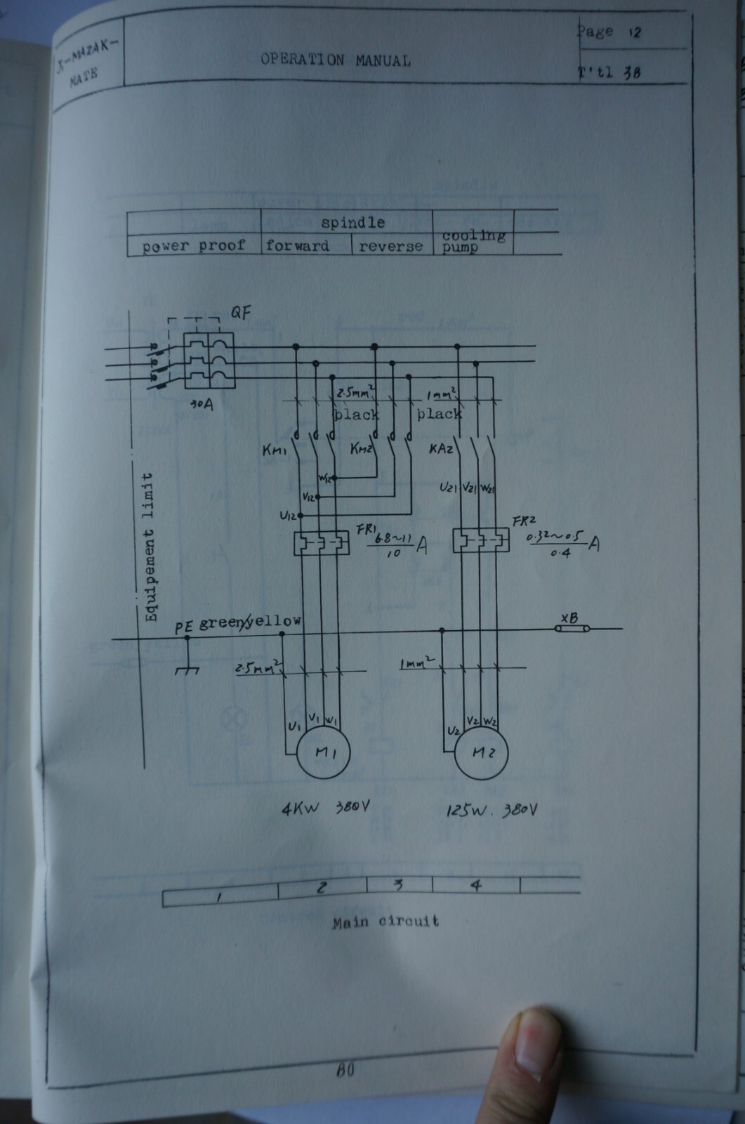 Copy of ACRATURN J1MT360 1440 Coventional Lathe Operation Manual MAZAK-MATE