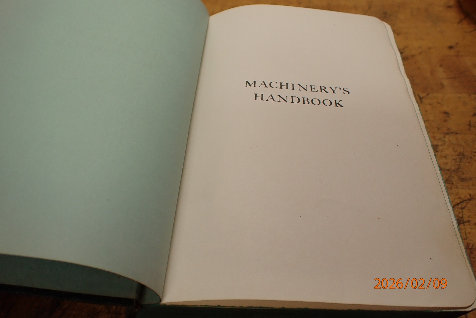 LOT B1: VINTAGE MACHINERY’S HANDBOOK MACHINIST BOOK