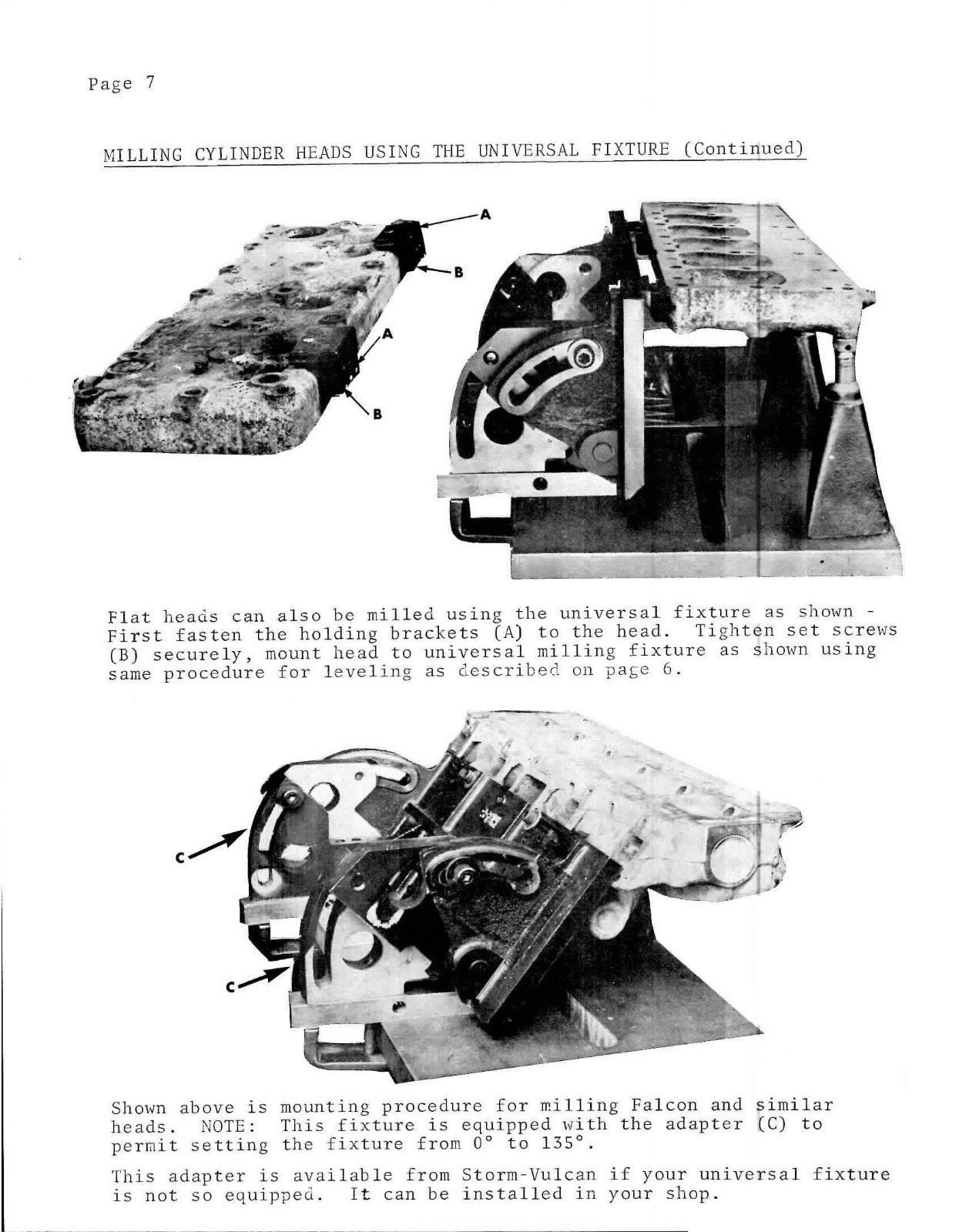 85-B MILL-GRINDER OPERATOR MANUAL FITS STORM VULCAN HEADMASTER & BLOCKMASTER S85