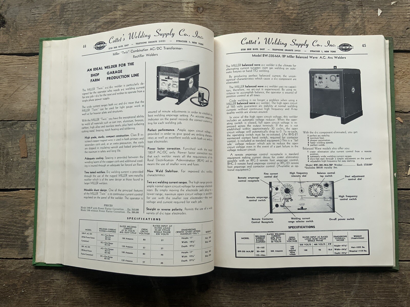 1946 Cottet’s Welding Equipment & Supply Catalog
