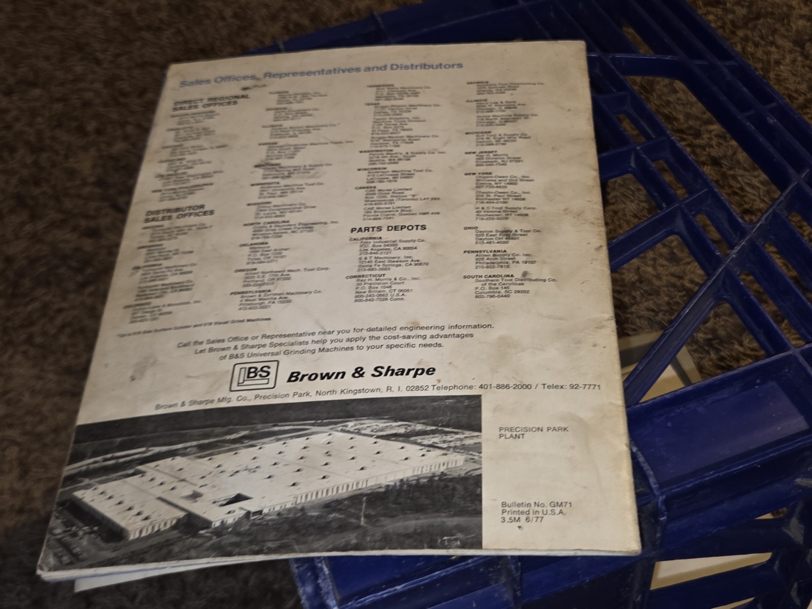 Brown And Sharpe Universal Grinding Machines 1020 1460u Sales Catalog Book VTG