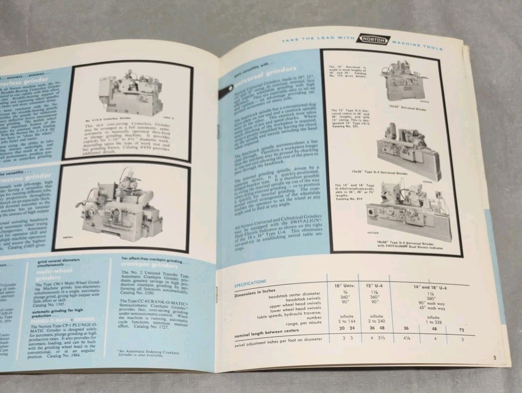 Norton Precision Grinding Lapping Machine Brochure Advertising Tool Worcester MA