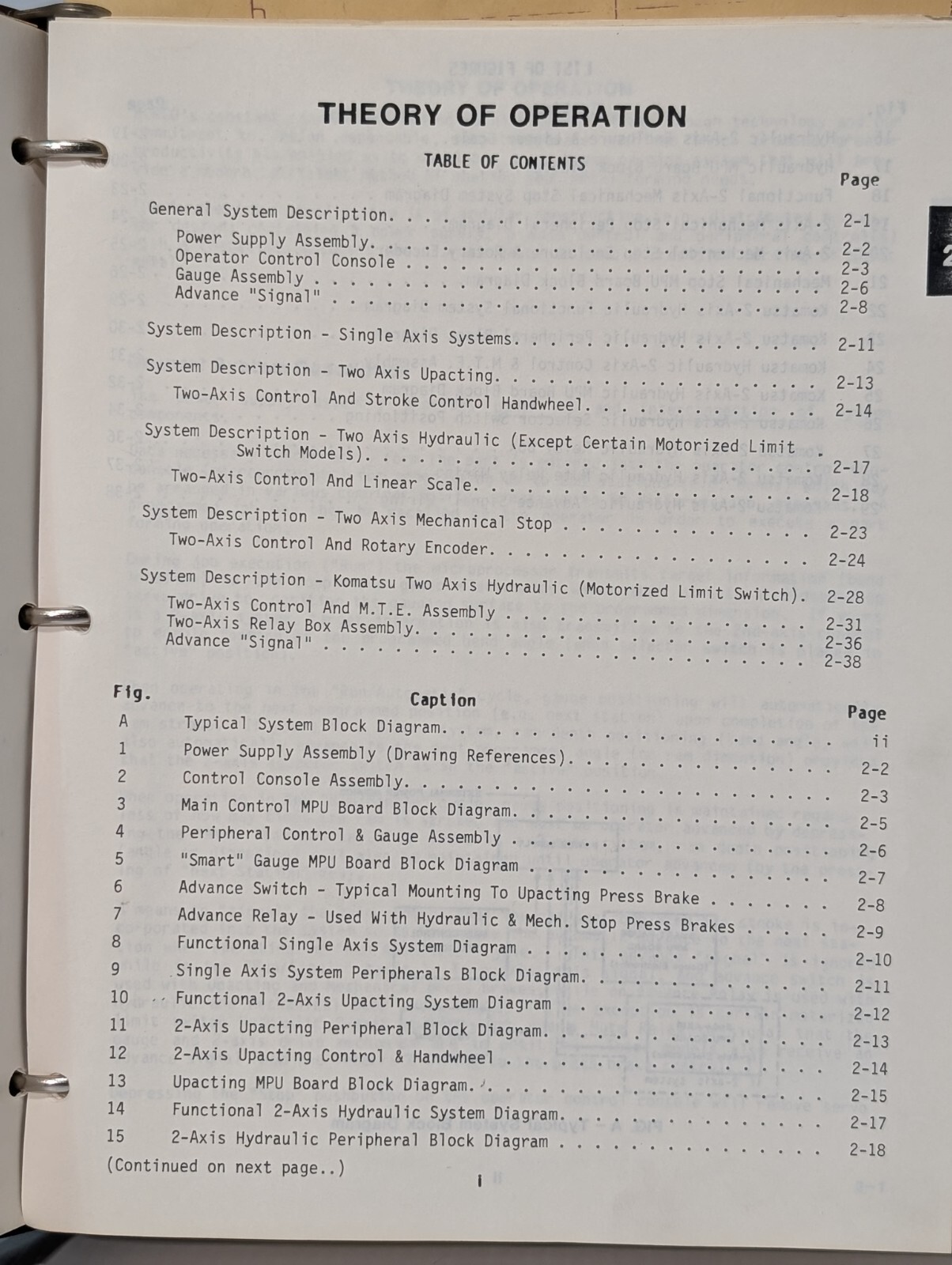 Hurco Autobend 5C Single Axis Press Brake Gauging System Owner’s Manual, Vol. 2