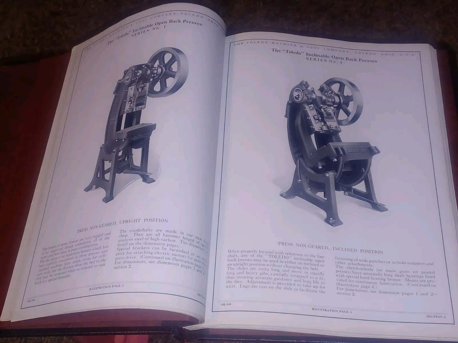 OLD Toledo Ohio Machine & Tool Catalog Book Presses Machinery Dies SHEET METAL