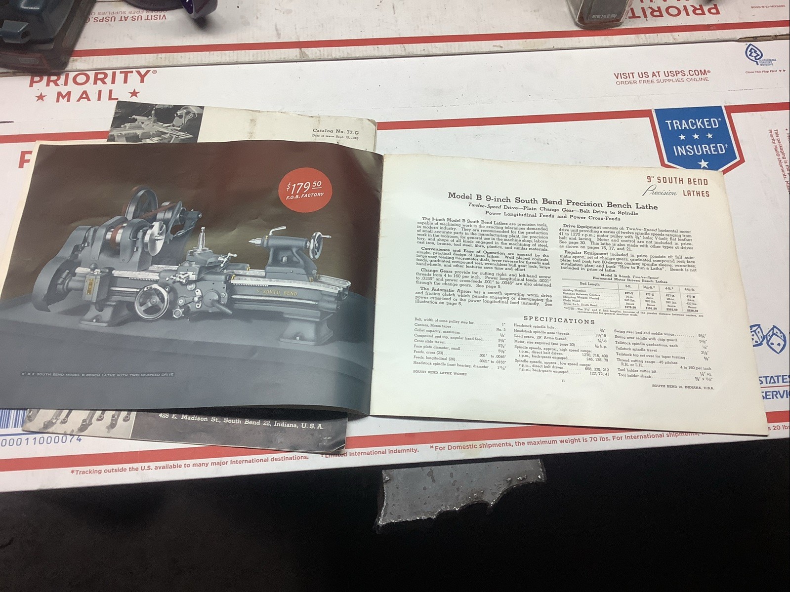 South Bend Lathe Catalog 9-g & 77-g