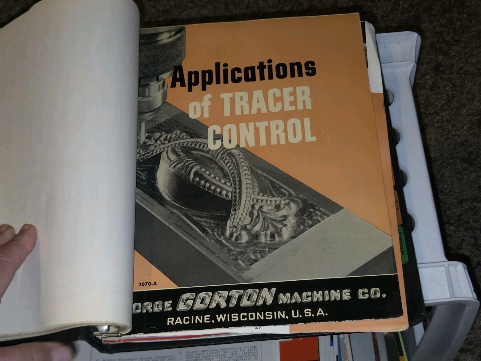 VTG Gorton Fine Machine Tools Sales Catalog Binder Book Brochure Lot MACHINIST