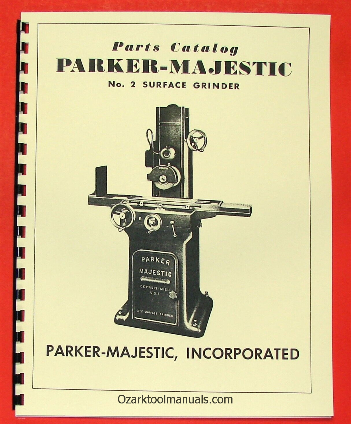 PARKER MAJESTIC No.2 Surface Grinder Parts Manual 0502