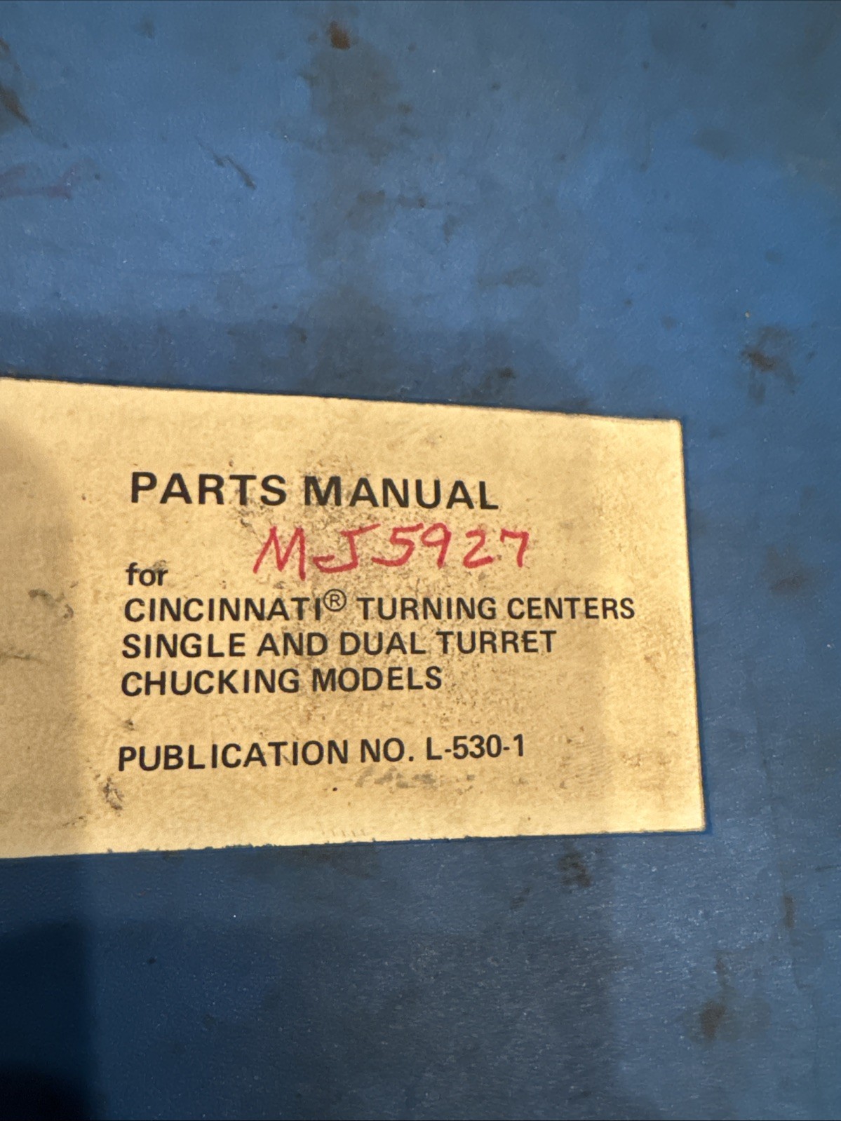 1974 Cincinnati Milacron Turning Centers Parts Manual L-530-1