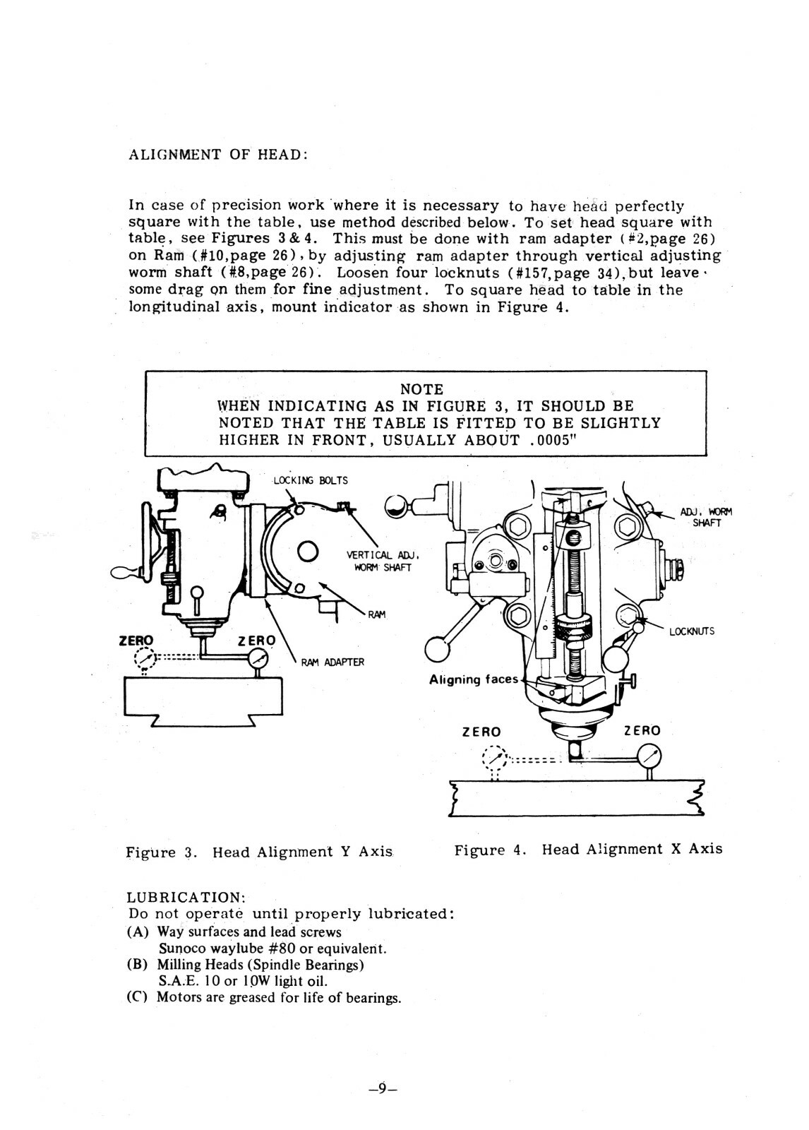 Comet 2H, 3H, 4H, 2VH, 3VH, & 4VH Milling Machine Operation Manual #1405