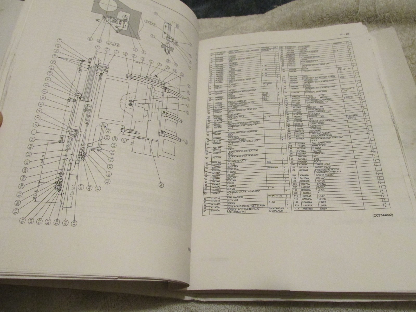 Mori Seiki CNC Machining Precision Lathe Model CL-150 & 200 Parts Catalog Manual