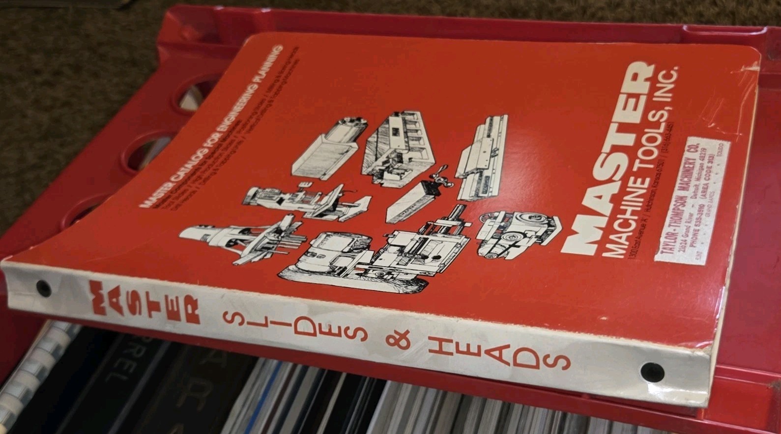 MASTER MACHINE TOOLS CO SLIDES & HEADS Promo Sales Binder Catalog Book MACHINIST