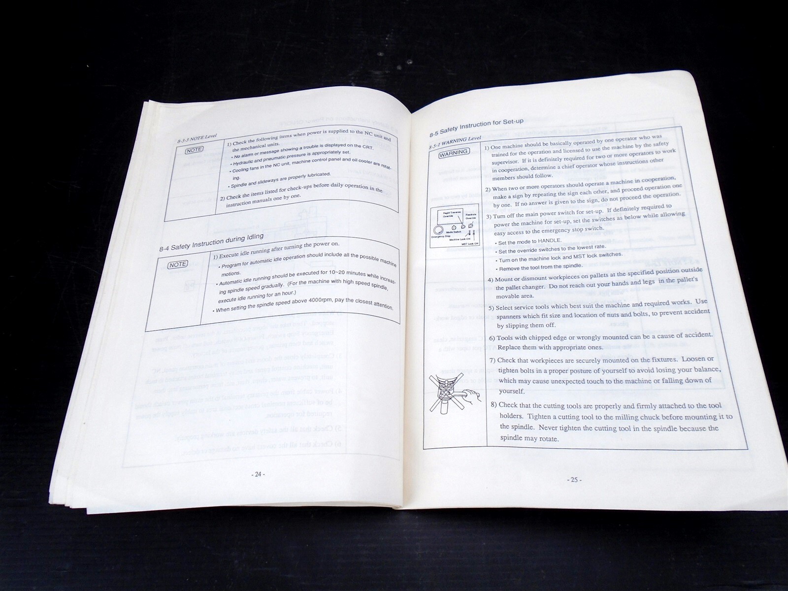 MATSUURA – T240 Safety Guide Book E-01 – 30 Pages – NOVENBER 1991 – (Pre-owned)