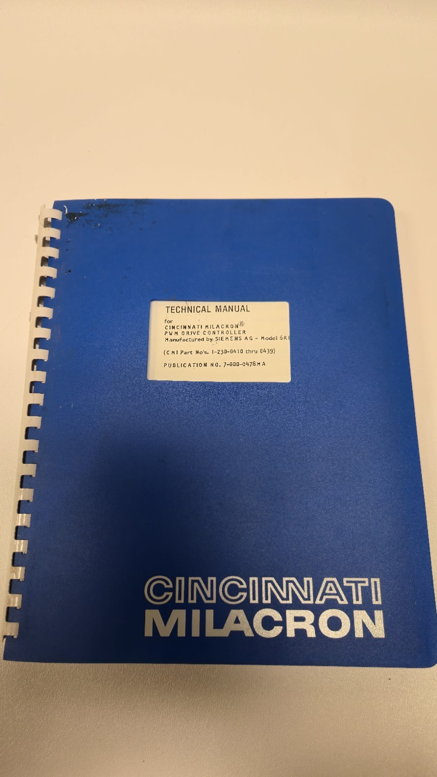 TECHNICAL MANUAL FORCINCINNATI MILACRON PWM DRIVE CONTROLLER