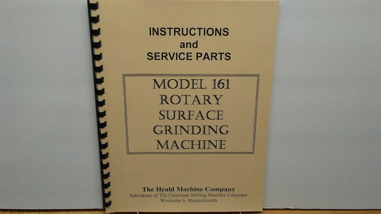 Heald 161 Rotary Grinder Instruction & Parts Manual