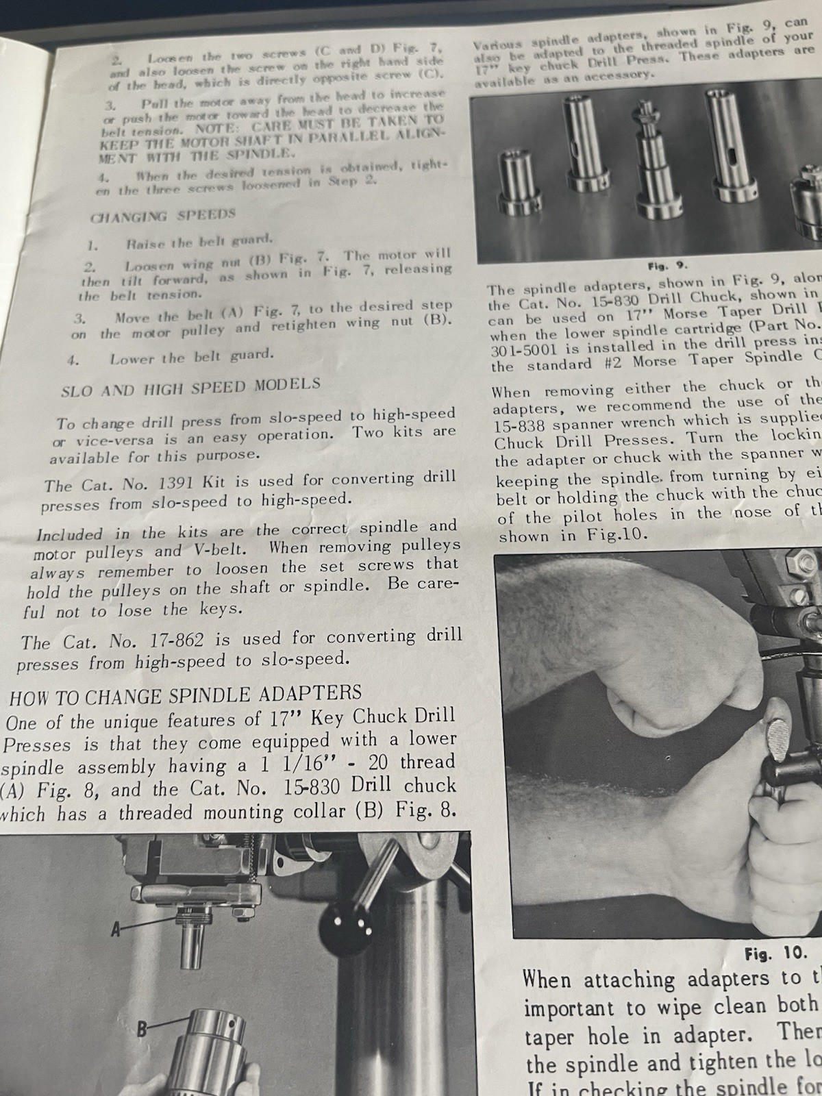 Rockwell Delta 17″ Drill Press Manual Serial No. 141-1800 and up