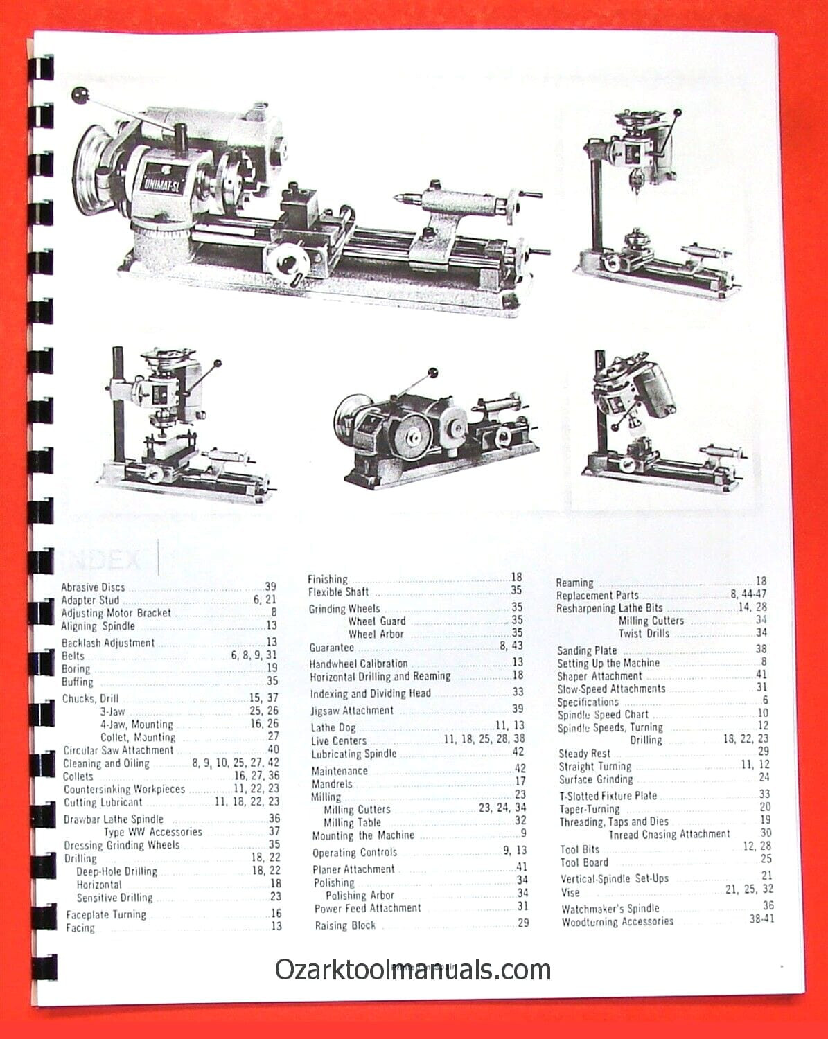 UNIMAT-SL Miniature Machine Lathe Handbook & Techniques Operator’s Manual 0729